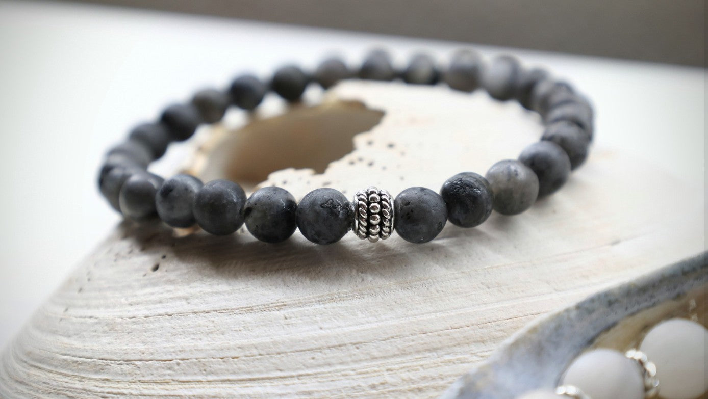 Silent Strength - 6 mm Labradorite Beads.