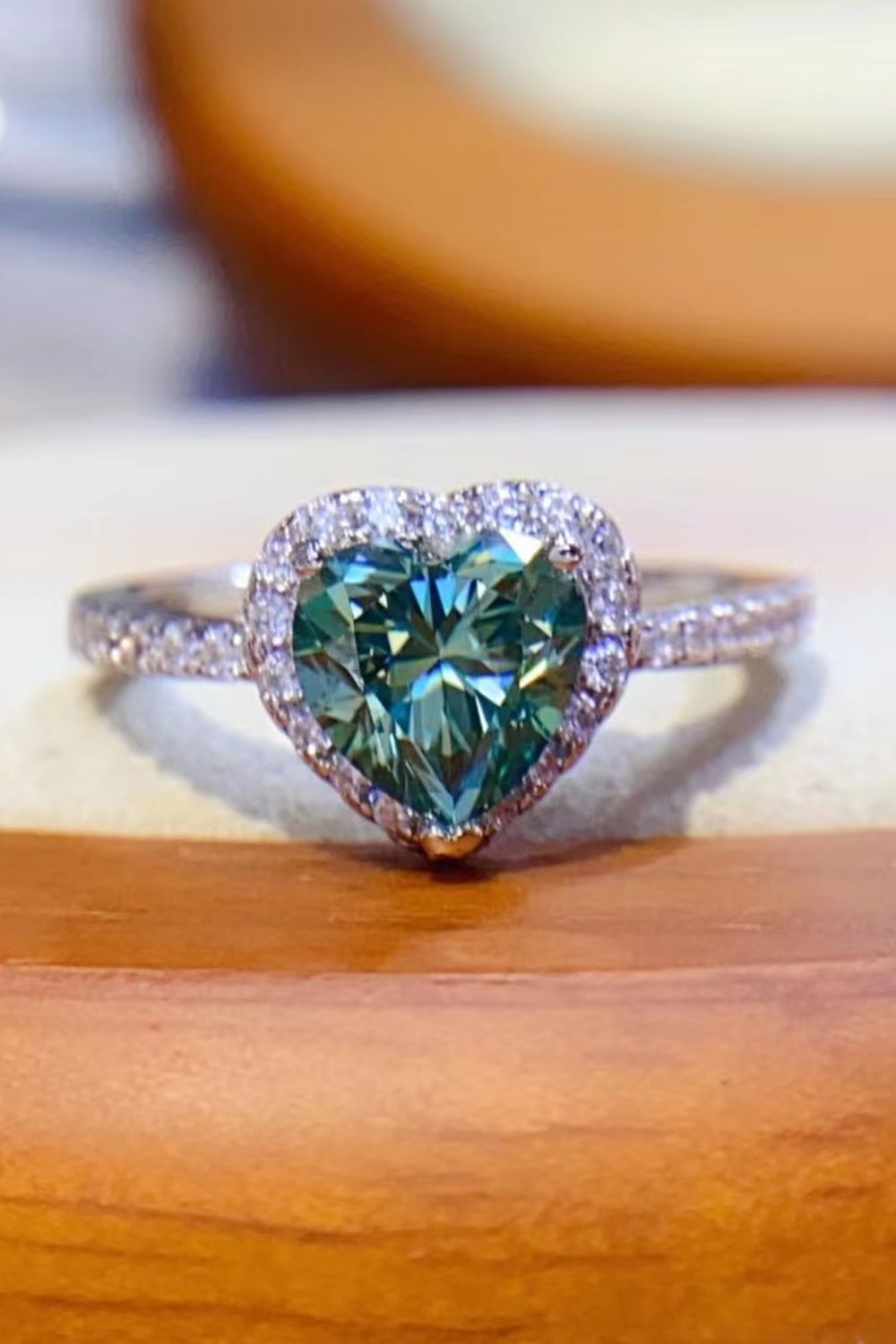 1-Carat Moissanite Heart Ring from Berry Charmz