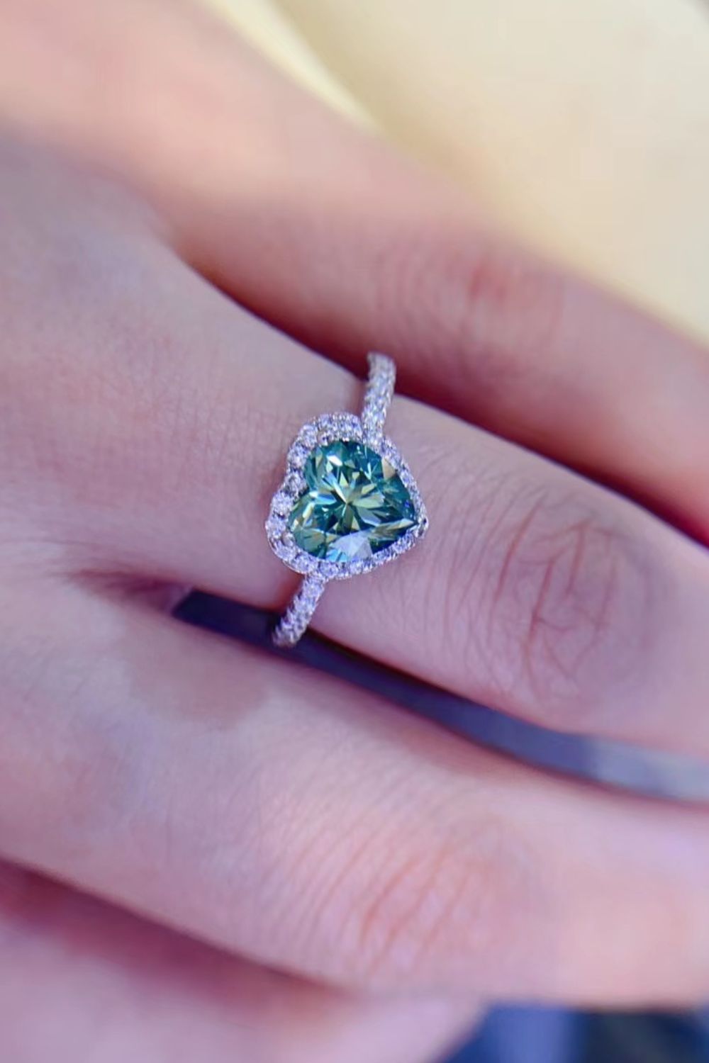1-Carat Moissanite Heart Ring from Berry Charmz
