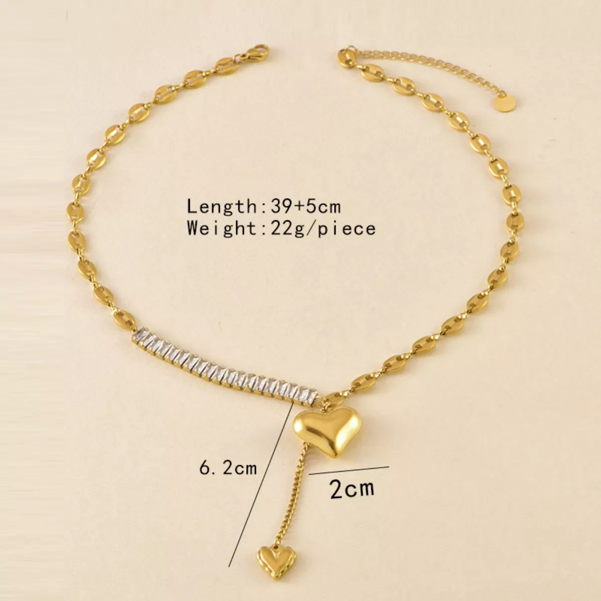 18K Gold-Plated Heart Necklace