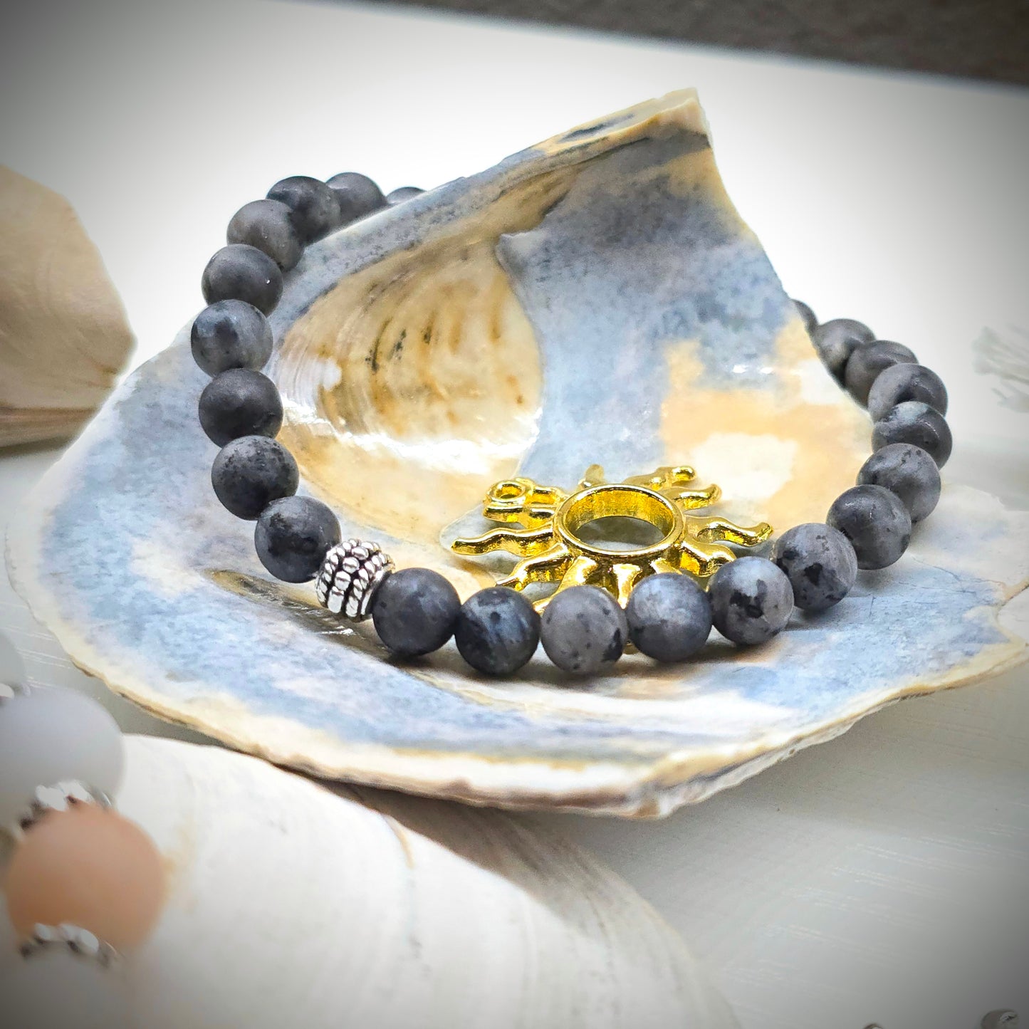 Silent Strength - 6 mm Labradorite Beads.